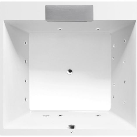 CAME FALLS Baignoire balnéo, 175x175x50cm, Active Hydro, chrome (1/3)