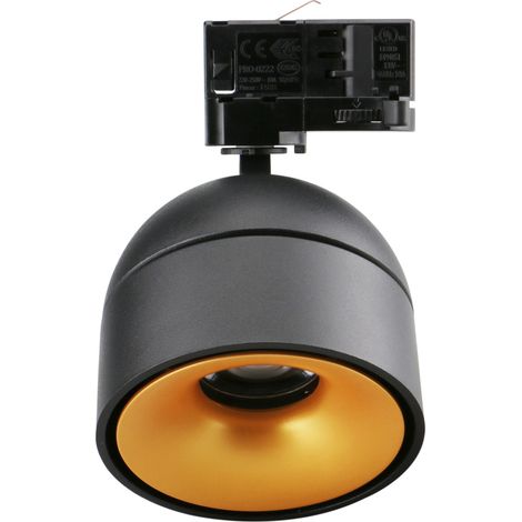 Projecteur rail tilt UKU2 Corte de fase L,C LED COB 7W 881lm(684lm)/913lm(659lm)/954lm(701lm) CRI90 2700K/3000K/4000K 60º Noir Or
