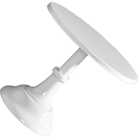 Présentoir à gâteaux rond en métal, style européen, antidérapant, blanc moyen, idéal pour mariages, fêtes et anniversaires. (1/5)