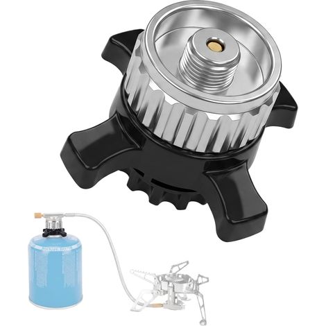 Adaptateur de cartouche de soupape, transition de cartouches de gaz, adaptateur de cartouche de gaz compatible avec CV Easy Clic vers valve à vis EN417, pour réchaud de camping (1/5)