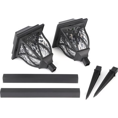 Lampe de jardin de style européen. outils solaires pour l'aménagement extérieur. éclairage de chemin paysager (1/4)