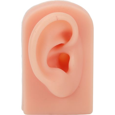 Modèle d'Oreille en Silicone Souple et Réutilisable - Oreille Droite pour Formation perçage et Présentation Bijoux - Teint Clair (1/5)