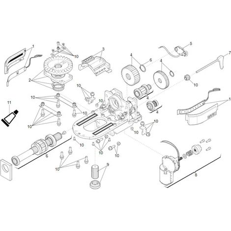 faac pièce détachée arbre transmission s2500i 63003381 (1/3)