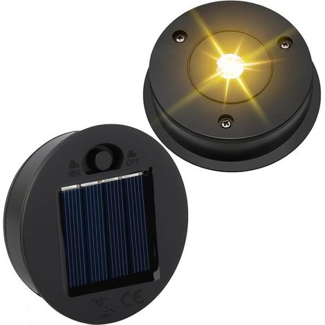 Ersatz-Solarlaterne – 7 cm – Schwarz – mit Bewegungssensor (1/2)