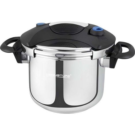 Autocuiseur Inox 9L Antiadhésif Tous Feux Induction Fermeture Sécurisé Signature Noir / Argent