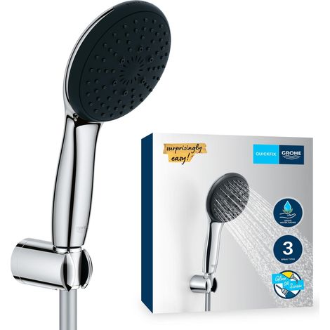 Grohe Vitalio Start - Set doccetta, supporto e flessibile, 3 getti, cromo 26769001 (1/4)
