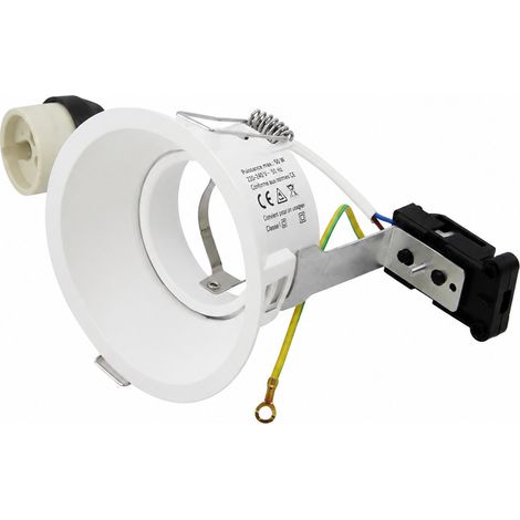 Support Spot Encastrable Rond Anti-Éblouissement pour Ampoule MR16 GU10 Ø93x45mm Perçage Ø85mm IP44 120 g – Livraison gratuite (1/5)