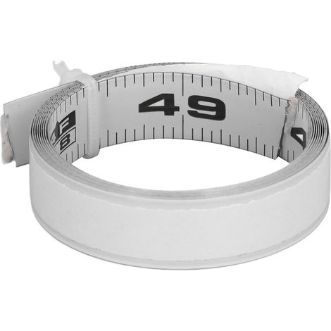 Fuß 48 Zoll (122 cm) langes, selbstklebendes metrisches Maßband, von links nach rechts zuschneidbar, für Werkbank und Tischkreissäge (1/5)