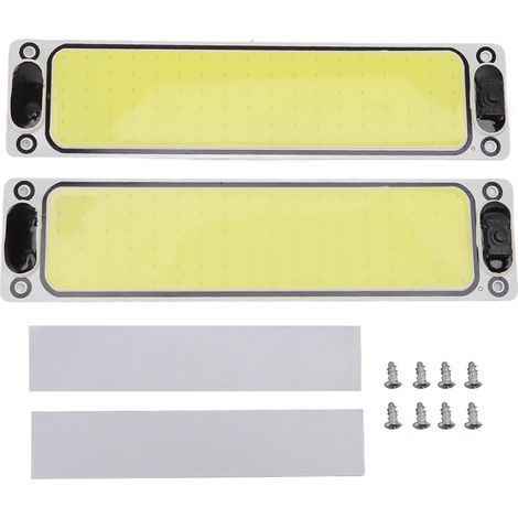 GARRYFIZH Lot de 2 lampes de lecture intérieures pour voiture, panneau LED 108COB 32W 600lm 6000K, dôme IP54, plafonnier avec interrupteur, 12-24V CC