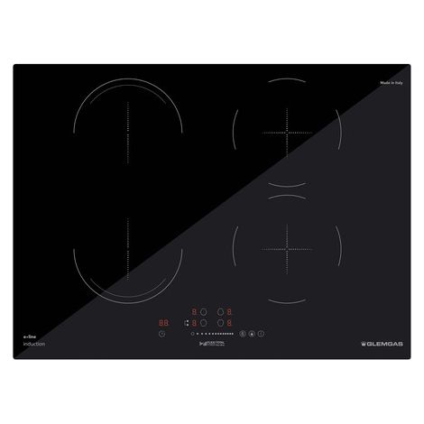 Glem Gas GTI741BSL plaque Noir Intégré 70 cm Plaque avec zone à induction 4 zone(s)
