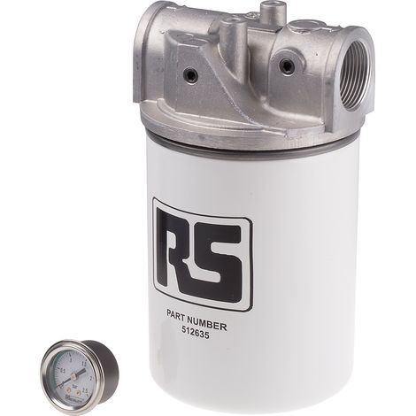 Boîtier filtre à visser RS PRO, 95L/min. 1-1/4pouces ( Prix pour 1 )