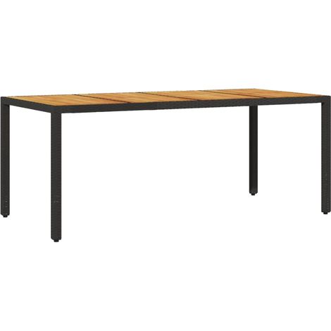 Maison Exclusive - Gartentisch mit Akazienholz-Platte Schwarz Pol