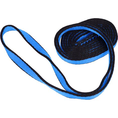 Sangle plate de portage pour l'alpinisme et l'escalade, corde de sécurité extérieure (120 cm, bleue) (1/5)
