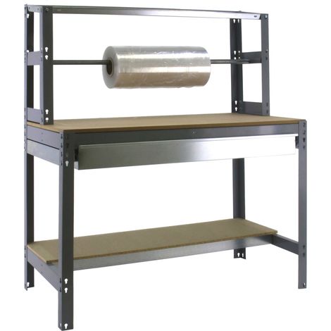 Simon Rack BT-4 Box 900 établi gris foncé bois