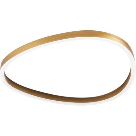 Ecaris P/M Lampada a soffitto 50W+10W LED 3100-3200lm CCT 3000K/4000K Dimmerabile in Alluminio Oro Spazzolato - Gealuce (1/3)