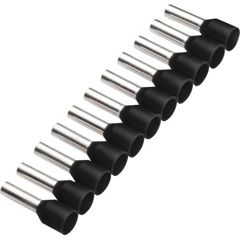Cimco 187503 Aderendhülse 1.5 mm² Teilisoliert Schwarz 500 St.