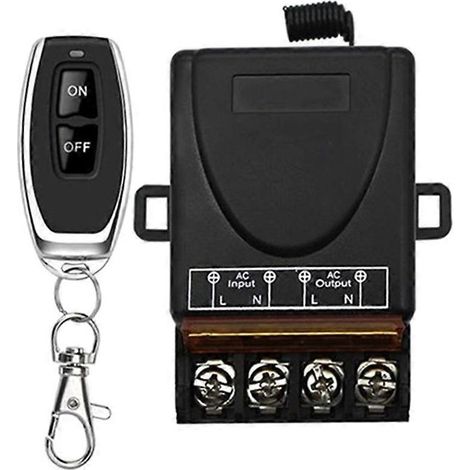 Interrupteur sans fil 220 V CA 30 A 1 canal 433 MHz, récepteur de relais RF, émetteur marche/arrêt pour appareils électriques (1/5)