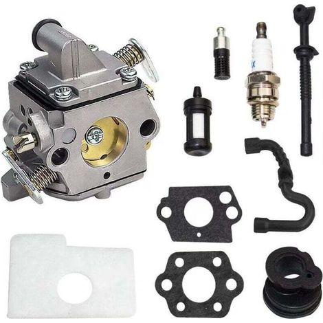 Kit de réparation de carburateur MS170 MS180 C1Q-S57A pour tronçonneuses/tondeuses STIHL 017 018 MS 170 180 180C MS170 MS180 MS170C MS180C avec kit d'entretien du filtre à air