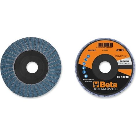 Beta 11204A 120 - Dischi lamellari con tela abrasiva allo zirconio, supporto in fibra di vetro e lamella singola (1/5)