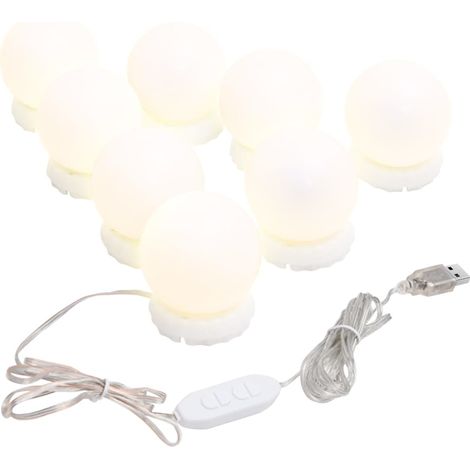 INLIFE Lampe de miroir avec 8 ampoules LED Blanc chaud et blanc froid (1/5)