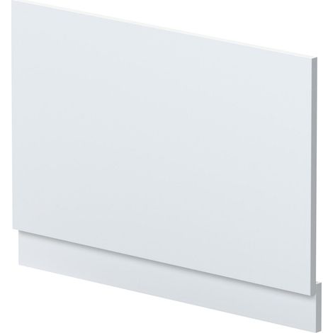 800mm Straight Reversible Bath End Panel & Plinth - Satin White