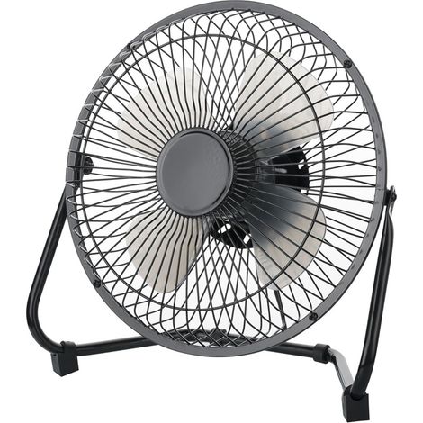 Ventilateur de bureau noir compact mini ventilateur électrique portable usage bureau maison table silencieux ventilation été (1/5)