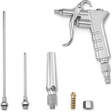 Compressed air gun with Venturi nozzle and 3 nozzles (Air Blow Gun) for quick drying and blowing. (1/4)