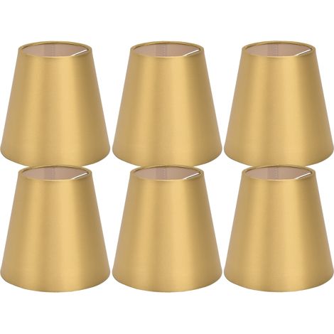 Lot de 6 abat-jours en tissu E14 pour lampes de table et de plafond (1/4)