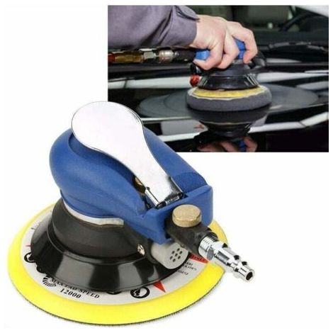Ponceuse à air (6 pouces), ponceuse orbitale silencieuse pour polisseuse ronde à haute efficacité, utilisée comme outil de ponçage à air contrôlé et sous pression