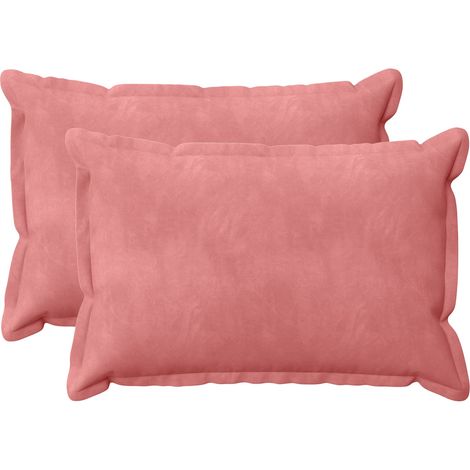 Funda de almohada 2 pcs HOUTEN Rosa 50 x 75 cm Terciopelo vidaXL (1/5)