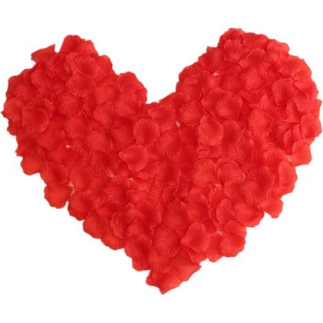 Petales De Rose Artificiels - Tissu Non Tissé - Pour Décoration Mariage Fête Des Amoureux - 100 Pièces (1/5)