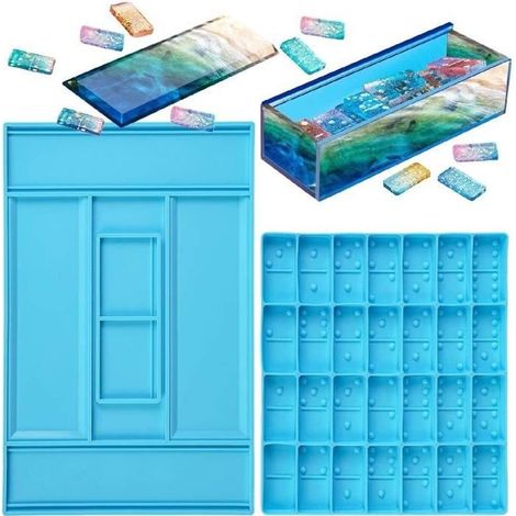 Moule en silicone - Domino - 2 PCS - Haute qualité - Flexible - Facile à nettoyer (1/4)
