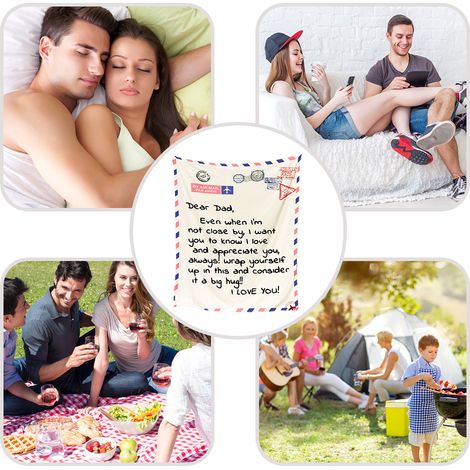 [Aufgedruckter Buchstabe] Weiche Fleece-Flanelldecke 127 x 152 cm für Bett und Sofa – Geschenk für Mama und Papa (1/5)