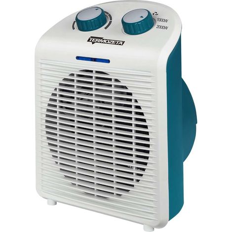 Termozeta TZR51WB stufetta elettrica Interno Blu, Bianco 2000 W Riscaldatore ambiente elettrico con ventilatore (1/3)