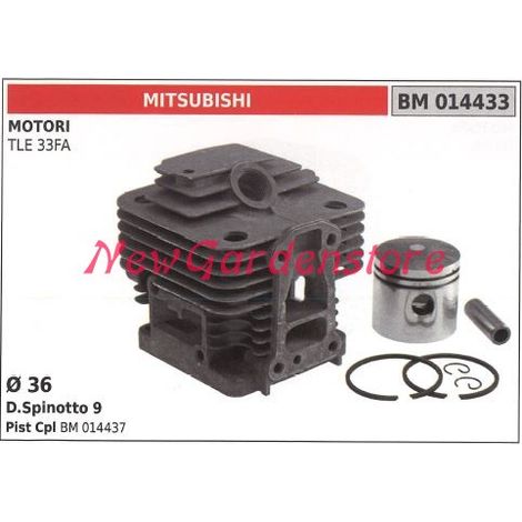 Cilindro pistone segmenti MITSUBISHI motore tagliasiepe TLE 33FA 014433