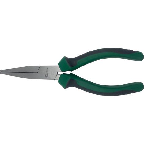 Fortis Langbeckzange poliert, 160 mm, flache Backen, Mehrkomponenten-Griff (1/2)