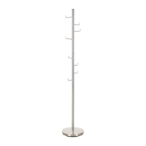 Porte manteau 31x172 cm en métal finition nickel (1/5)