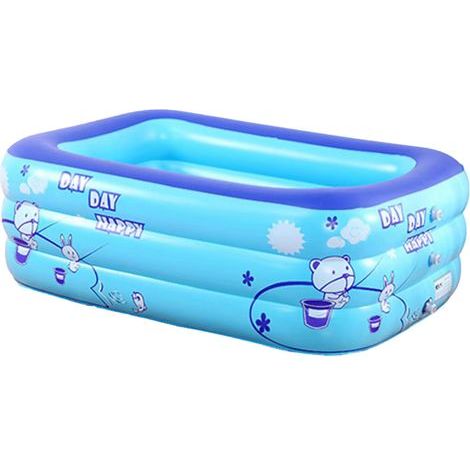 Piscine gonflable pour bébé, petite piscine pour enfants, pliable en PVC, rectangulaire, douche familiale, lavabo, douche portable, pour bébé et enfant, dimensions : 120 x 70 x 35 cm (1/4)