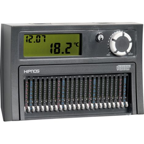 Cronotermostato a Cursori a Batteria Vemer VE075800 Hipnos Grigio (1/2)