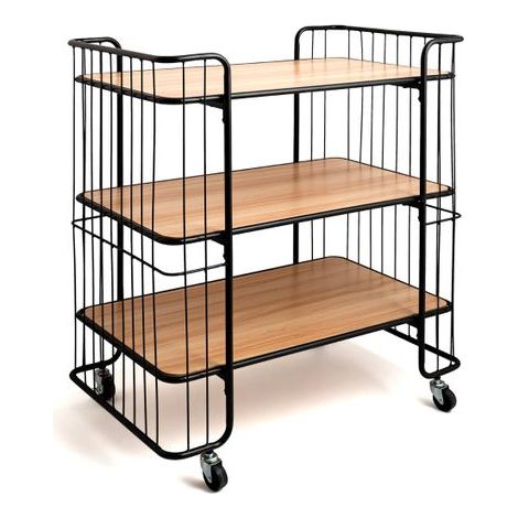 EXCELLENT carro camarera 3 pisos ruedas moa 75x45x85 cm , Carro camarera 3 pisos ruedas Moa 75 x 45 x 85 cmFabricado en metal y madera de alta calidadFácil montajeInclu (1/5)