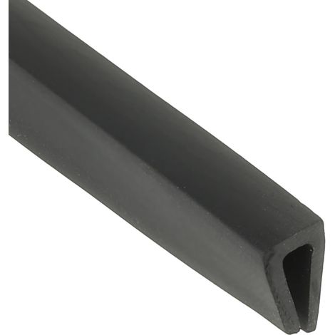 3 Mètre 3mm Bandeau En Caoutchouc Protège-Bord Flexible En U Noir (1/5)