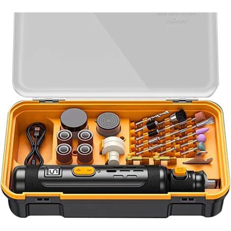 Petit Outil Rotatif Sans Fil 3 Vitesse USB Charging Rotary Toolt Tool Multifonction 3.7V Power Rotary Tool (1/5)