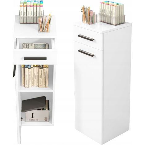 Libreria da 30x30x85 cm, in finitura bianca, ideale per ogni ambiente. (1/5)