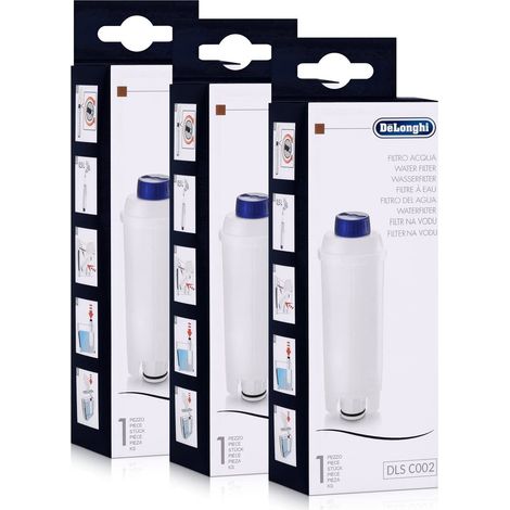 Juego de 3 filtros de agua para cafetera DELONGHI SER3017