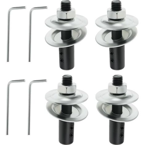 4 Rallonges D'Arbre pour Meuleuse D'Établi de 8 à 10 mm avec Clé et Rondelle pour Ponceuse Polisseuse (1/5)