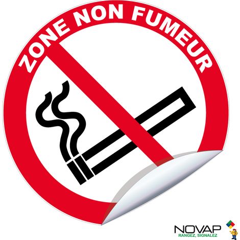 Panneau Zone non fumeur - Adhésif Ø180mm - 4231181