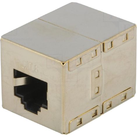 Coupleur RJ45 femelle droit X2 Cat.6