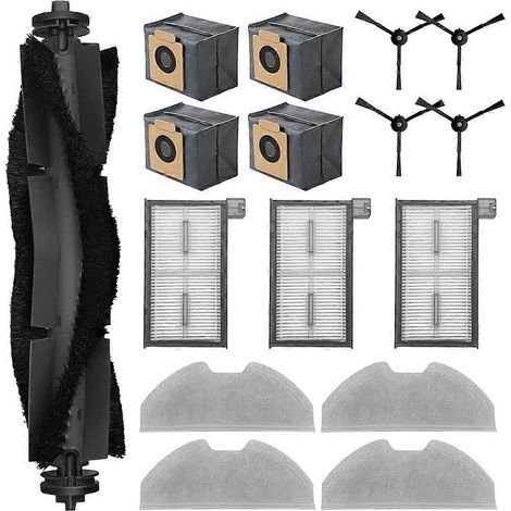 Ersatzteile für den Eufy X8 Pro SES Saugroboter: Hauptseitenbürste, HEPA-Filter, Reinigungstuch, Staubbeutel (1/5)