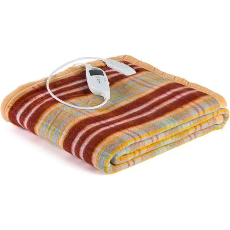 Coperta Elettrica Elettrocoperta Singola in Misto Lana Scozzese (1/5)