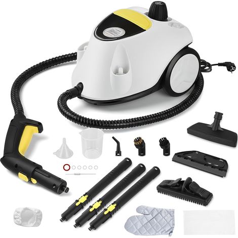 Nettoyeur Vapeur, 2100W Nettoyeur Vapeur Haute Pression, Réservoir Eau 2.1L, Chauffage Rapide 320 °F,5 Bar Portable Steam Cleaner avec 22 Accessoires pour Sol, Canapé, Voiture, Joint, Punaise de Lit (1/5)